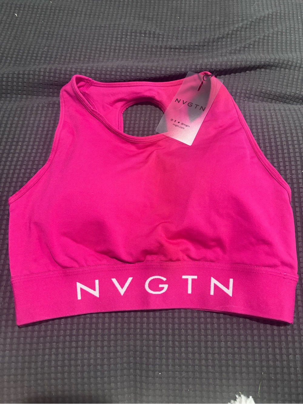NVGTN Hot Pink High Neck Cutout Sports Bra